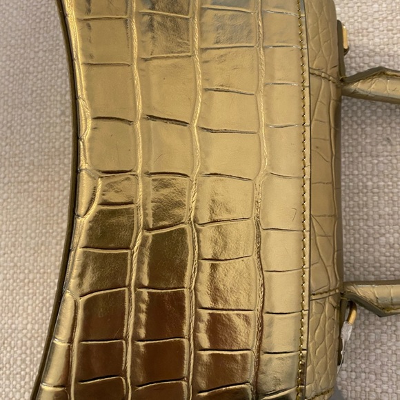 Balenciaga Hourglass Top Handle Bag Crocodile Embossed Leather XS Missing Strap. - Picture 10 of 15